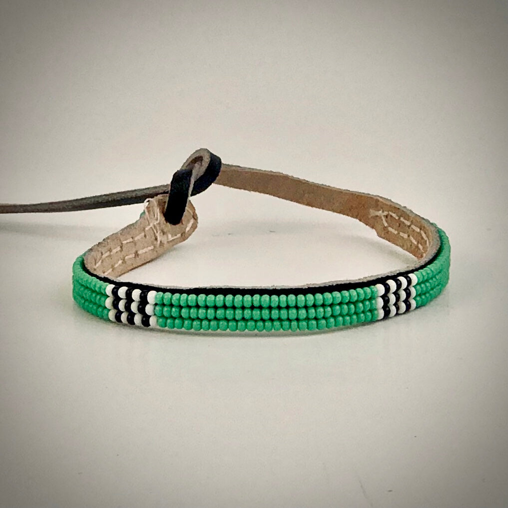 Armband light green/white&black