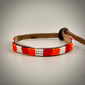 Armband white/orange/red