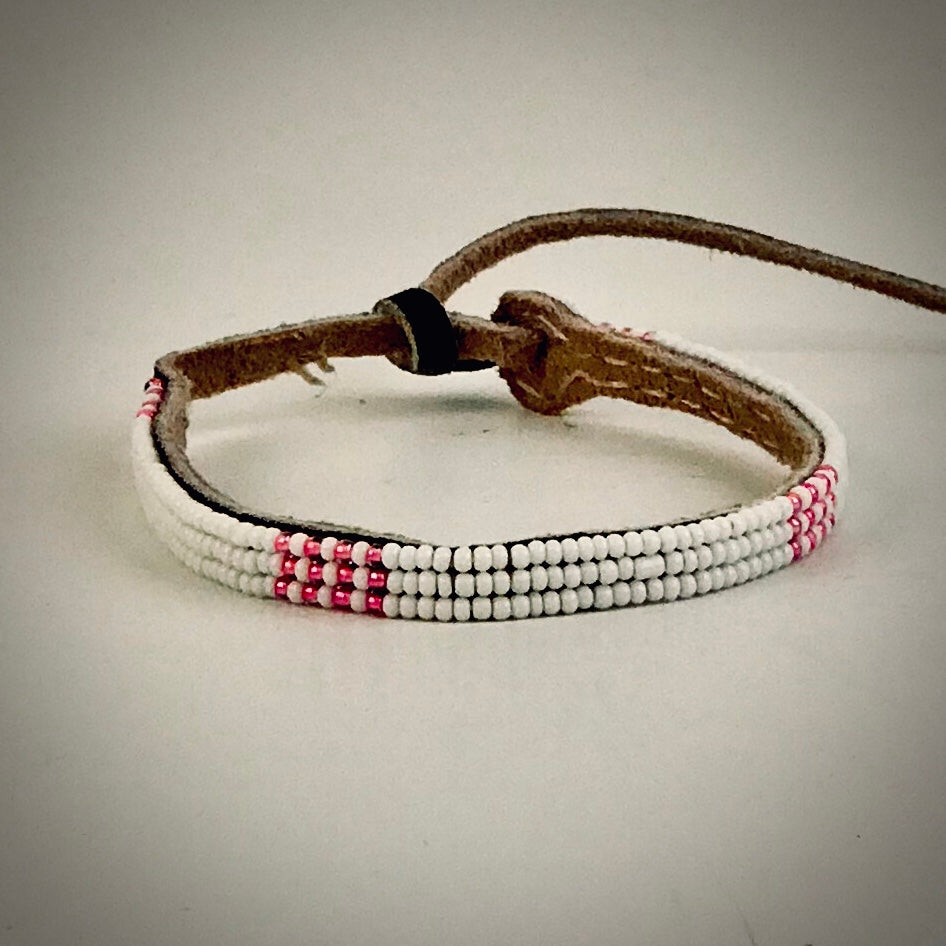 Armband white/white&pink