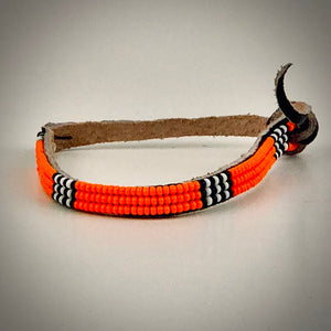Armband orange/white&black