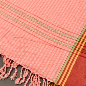 Schal - Soft kikoi pink striped