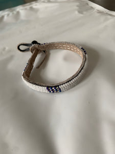 Armband white/fancy blue&silver