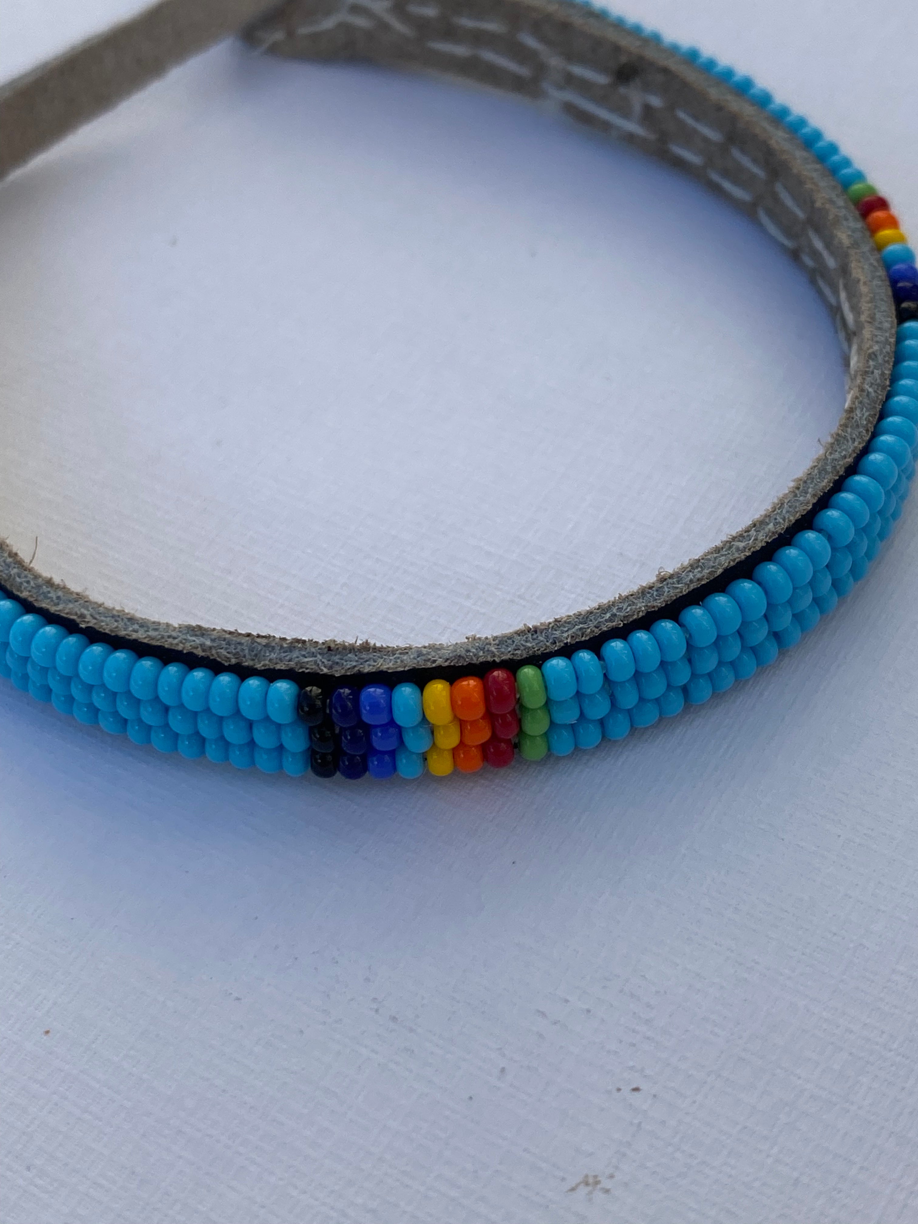 Armband light blue&rainbow