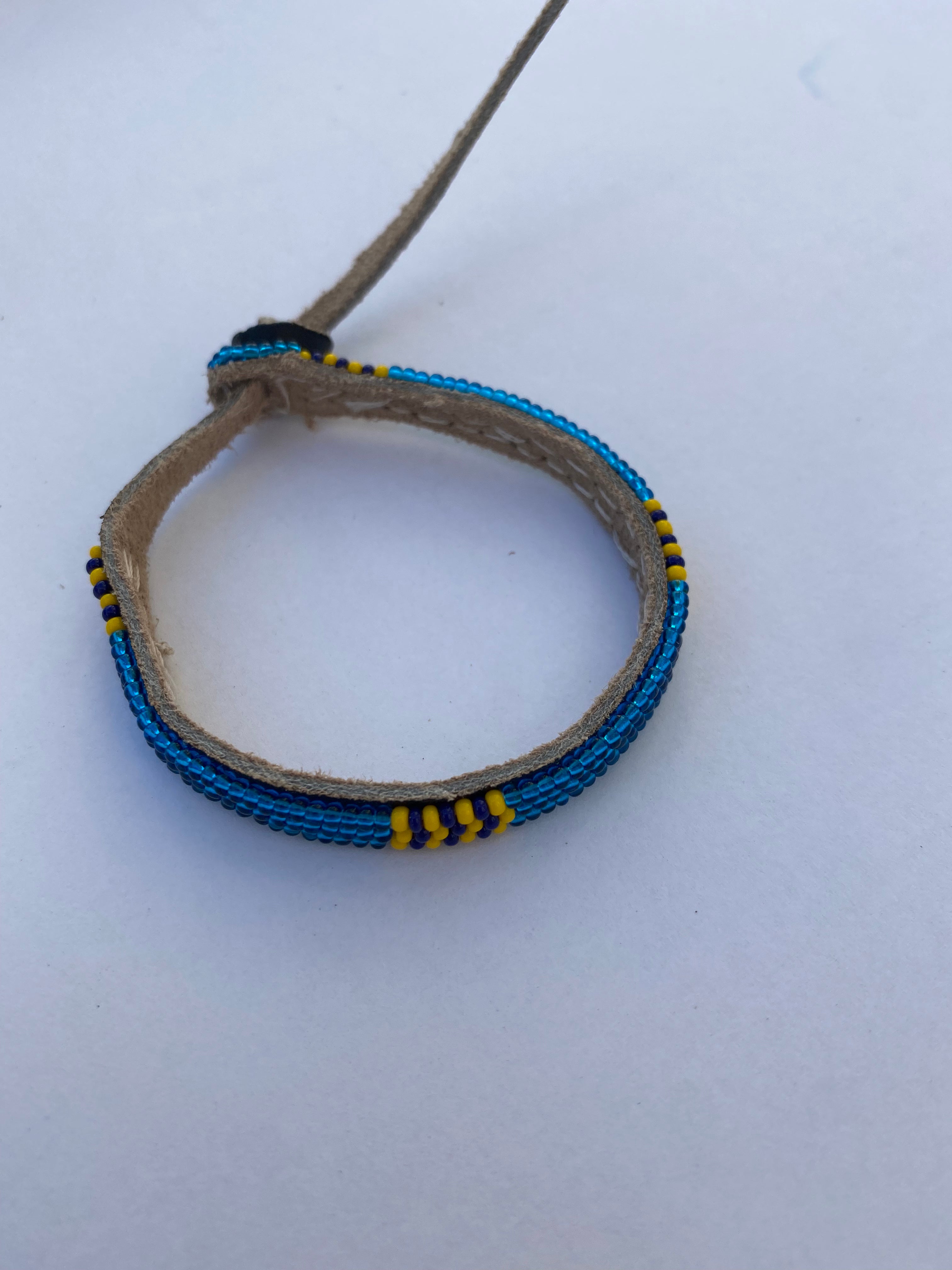 Armband metallic blue/yellow/dark blue