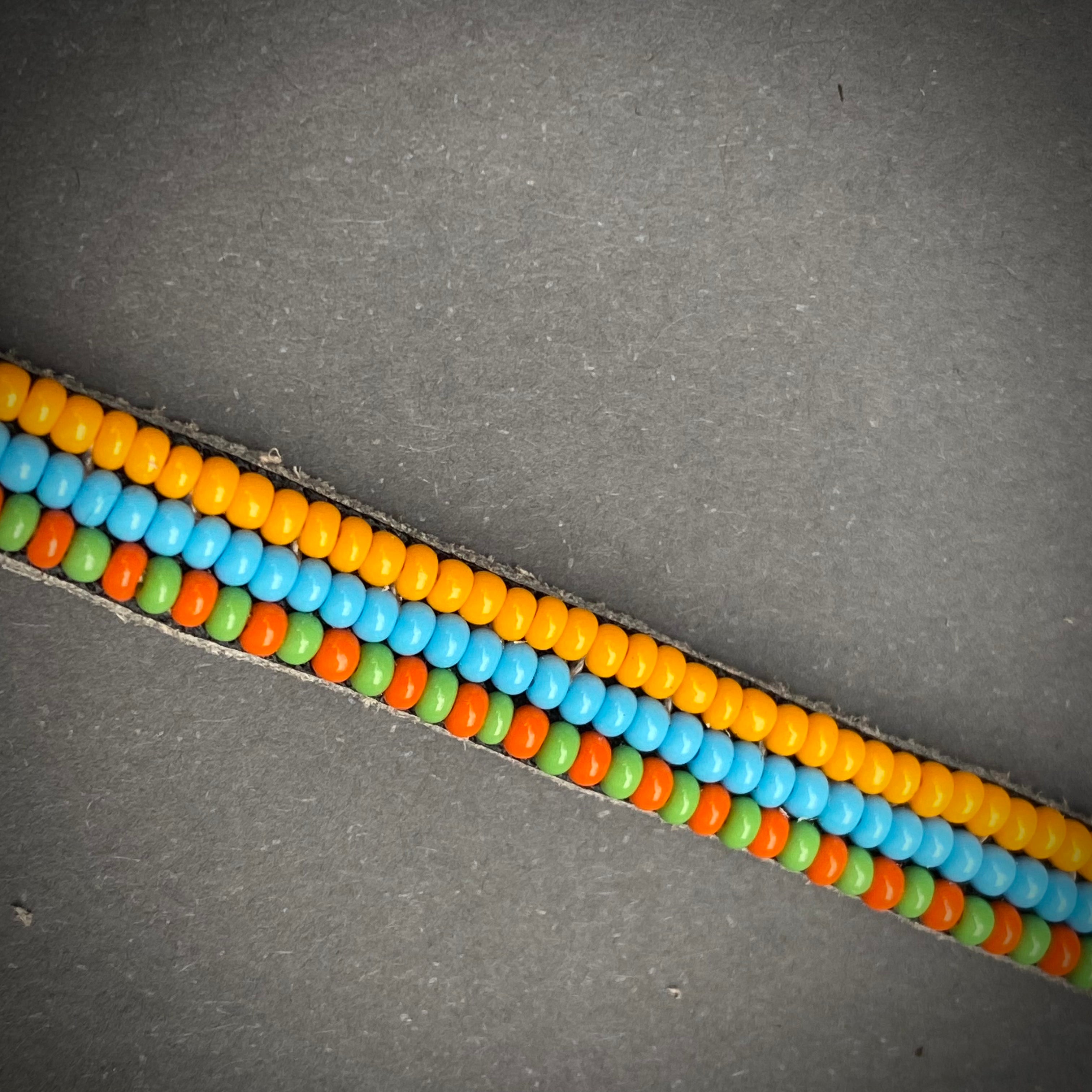 *neu* Armband orange/light blue/green&orangelong stripes