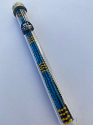 Armband metallic blue/yellow/dark blue