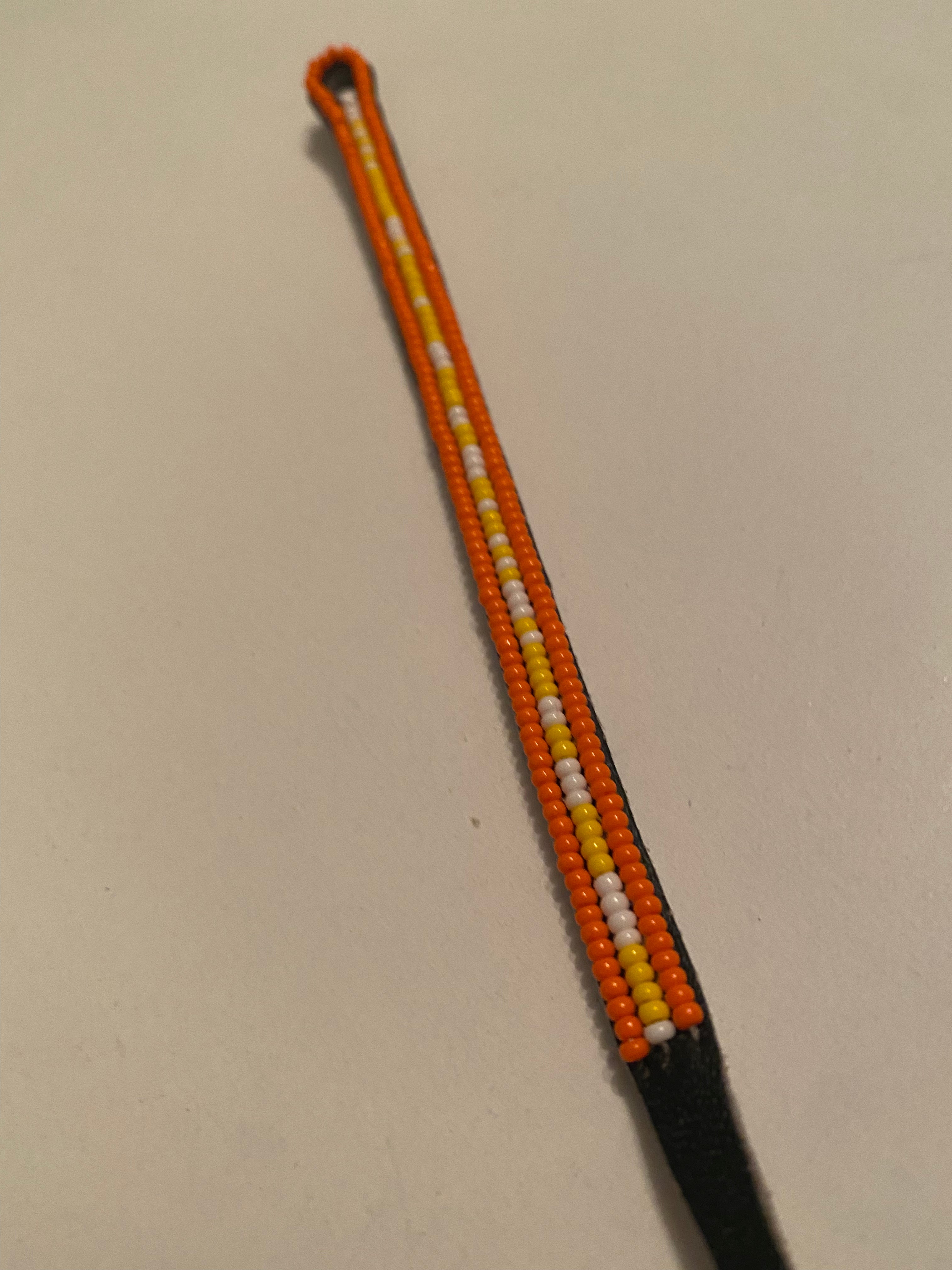 Armband orange/white&yellow long stripes